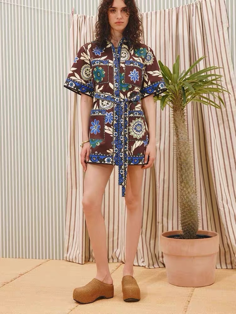 Alemais Jasper floral-print belted mini dress, US2 4 6 8